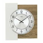 AMS W9582 Wandklok Hout met notenkleur en Aluminium