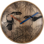 Hama Wandklok Kreta met Gegraveerde Cijfers 30 cm MDF/Grijs/Goud