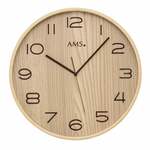 NeXtime ne-3212br wandklok dia. 39.5 cm, polyresin/hout, grijs