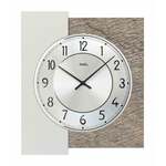 AMS W9580 Wandklok Natuursteen op hout en Aluminium