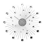 Karlsson Wand Klok Sunburst Groot 50cm - Zilver