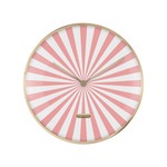 Wall Clock Candy Swirl Dome Flamingo Roze en Wit