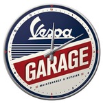Wandklok Vespa Garage