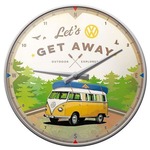 Wandklok Volkswagen Bulli Let&apos;s Get Away