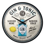 Wandklok Gin & Tonic Served Here
