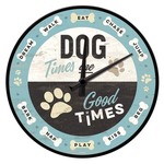 Wandklok Dog Times Are Good Times - LAATSTE KANS