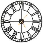 VidaXL Wandklok vintage-stijl quartz-mechanisme xxl 60 cm hout metaal