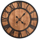 VidaXL Wandklok vintage-stijl met quartz-mechanisme xxl 80 cm metaal