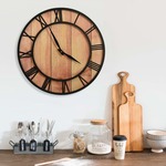 VidaXL Wandklok vintage-stijl quartz-mechanisme xxl 60 cm hout metaal