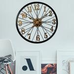 YX0806 60cm 3D vintage decoratieve wandklok wielvorm huishouden grote muur horloge