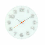 NeXtime ne-8817wi wandklok dia. 30 x 3.5 cm, glass, white, &apos;classy round&apos;