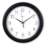 VidaXL Wandklok met quartz uurwerk radiogestuurd 31 cm wit en zwart