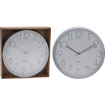 Wandklok 30 cm zilver