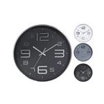 Wandklok 30,5 cm 3 assorti zilver