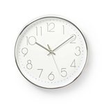 MAULstep wandklok, quartz, diameter 20 x 5 cm, kunststof kader, zilver