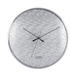 Mebus 19777 Wandklok Zendergestuurd 25 cm x 5 cm Zilver Slepend uurwerk (geluidsloos)