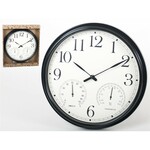 Wandklok 60 cm Analoog Zwart