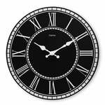 Gerimport Wandklok 33 x 4,5 Cm Zwart met vochtigheid en thermometer