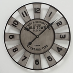 Gifts Amsterdam Metalen Wandklok met Draaiende Tandwielen 54.5x7 cm Zwart/Goud
