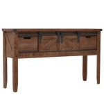 Clayre & Eef Sidetable 116x40x80 Cm Grijs Ijzer Hout Rechthoek Wandtafel Haltafel Console Tafel Grijs Wandtafel