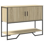 Clayre & Eef Sidetable 120x40x77 cm Goudkleurig Bruin Hout Rechthoek Wandtafel Goudkleurig Wandtafel