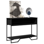 Clayre & Eef Sidetable 80x36x75 cm Grijs Ijzer Wandtafel Grijs Wandtafel