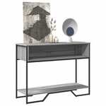 Clayre & Eef Sidetable 123x41x83 Cm Bruin Blauw Hout Wandtafel Haltafel Console Tafel Bruin Wandtafel Haltafel