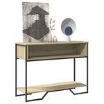 Clayre & Eef Sidetable 86x44x81 Cm Wit Ijzer Hout Rechthoek Wandtafel Haltafel Console Tafel Wit Wandtafel Haltafel