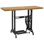 Clayre & Eef Sidetable 86x44x81 Cm Wit Hout Ijzer Wandtafel Haltafel Console Tafel Wit Wandtafel Haltafel