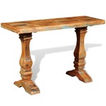Clayre & Eef Sidetable 122x27x85 Cm Zwart Bruin Ijzer Hout Wandtafel Haltafel Console Tafel Zwart Wandtafel Haltafel