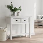 Clayre & Eef Sidetable 100x40x84 cm Wit Hout Wandtafel Wit Wandtafel