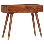 Clayre & Eef Sidetable 101x55x79 Cm Bruin Wit Hout Rechthoek Wandtafel Haltafel Console Tafel Bruin Wandtafel Haltafel