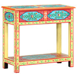 Clayre & Eef Sidetable 102x44x83 cm Wit Hout Rechthoek Wandtafel Wit Wandtafel