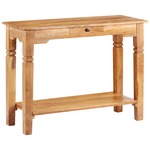 Clayre & Eef Sidetable 90x48x76 cm Wit Ijzer Halfrond Wandtafel Wit Wandtafel