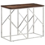 Clayre & Eef Sidetable 90x48x76 cm Wit Ijzer Halfrond Wandtafel Wit Wandtafel