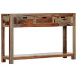 Clayre & Eef Sidetable 120x33x81 cm Bruin Zwart Ijzer Hout Wandtafel Bruin Wandtafel