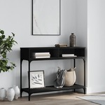 Clayre & Eef Sidetable 120x38x85 Cm Grijs Hout Wandtafel Haltafel Console Tafel Grijs Wandtafel Haltafel
