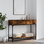 Clayre & Eef Sidetable 118x40x100 Cm Wit Hout Wandtafel Haltafel Console Tafel Wit Wandtafel Haltafel