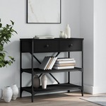 Clayre & Eef Sidetable 80x36x75 Cm Grijs Ijzer Wandtafel Haltafel Console Tafel Grijs Wandtafel Haltafel