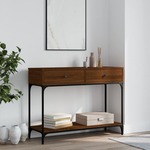 Clayre & Eef Sidetable 118x40x100 Cm Wit Hout Wandtafel Haltafel Console Tafel Wit Wandtafel Haltafel