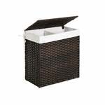 Rieten wasmand Sarah breed met handvaten klein