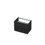 Best Design Quick Black greeploos wastafelmeubel onderkast met wastafel mat zwart 65cm