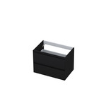 Best Design Quick Black greeploos wastafelmeubel onderkast met wastafel mat zwart 80cm