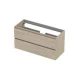 Saniclear Cordelia dubbel wastafelmeubel 144cm antraciet eiken
