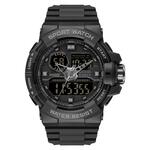 SKMEI 9128 Fashion Multifunctionele 3D Grote Wijzerplaat Sport polshorloge 30m Waterdicht Quartz Horloge (Rood)