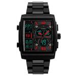 SKMEI 1357 Mens Multifunctionele Sport Digitaal Horloge Student Waterdicht Horloge (Zwart)