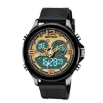 Sanda dual digitale display lichtgevende stopwatch chronograaf wekker heren quartz sport horloge (739 symfonie paars)