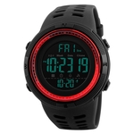 SKMEI 1278 modieuze outdoor 50m waterdichte digitale horloge student sport polshorloge ondersteuning 5 groep wekkers (Army Green)