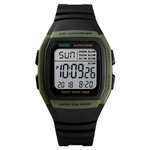 SKMEI sporthorloge 1251 mannen modieuze buiten 50m waterdicht digitaal horloge met PU Watchband(Grey)
