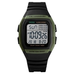 SKMEI sporthorloge 1251 mannen modieuze buiten 50m waterdicht digitaal horloge met PU Watchband(Coffee)